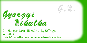 gyorgyi mikulka business card